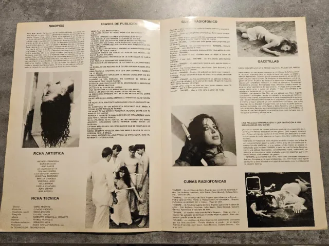 Guía Original Tenebre Dario Argento