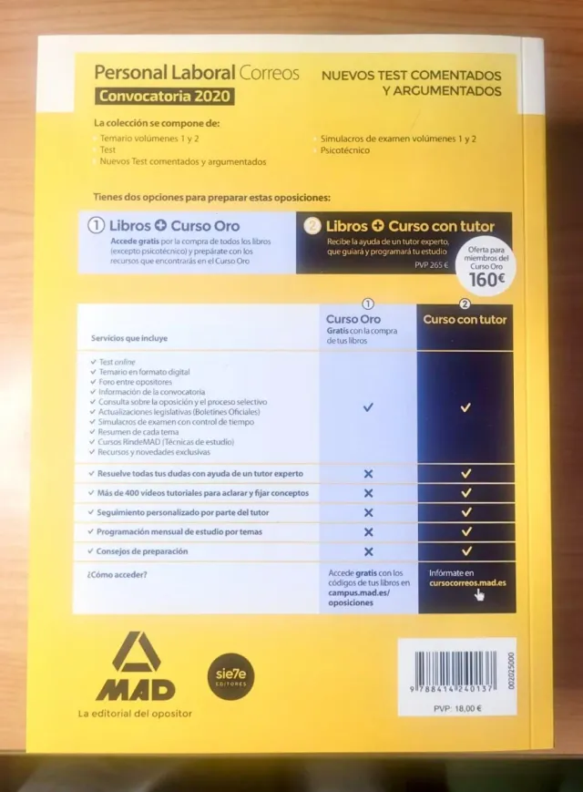 Libros de Correos Oposición. Nuevos