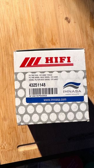 Filtro HIFI SN 80016 motor SOLE barco