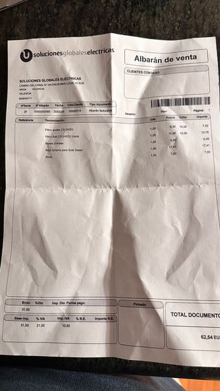 Filtro HIFI SN 80016 motor SOLE barco