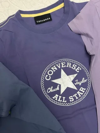 Lote 3 Camisetas Puma y Converse Talla XS