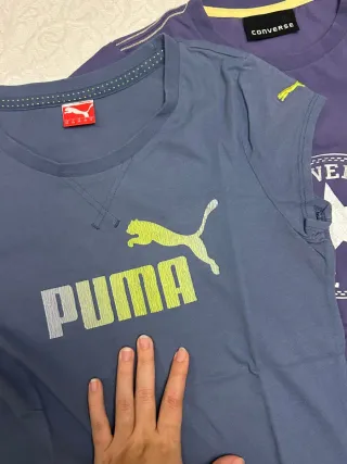 Lote 3 Camisetas Puma y Converse Talla XS