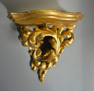 Antigua Ménsula Rococó Dorada