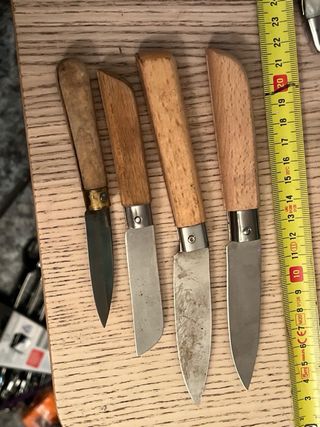 Set di quattro coltelli classici con manici in legno
