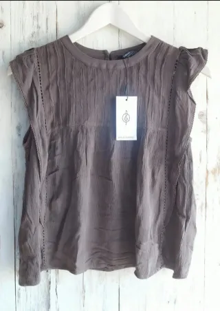 Blusa Boho marrón nueva