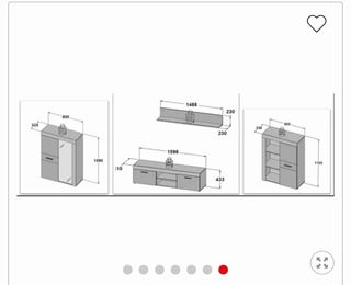 Muebles salon con mesa de centro NELLEKE vintage