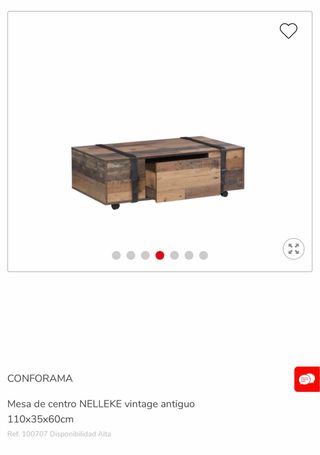 Muebles salon con mesa de centro NELLEKE vintage