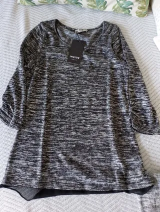 Lote 2 jerseys jaspeados manga 3/4 Inside Talla S