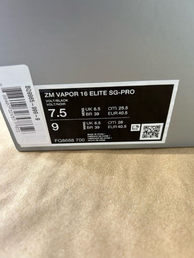 Mercurial ZM Vapor Elite Sg