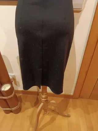 Vestido formal negro y gris