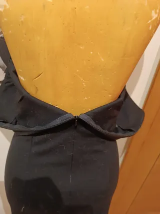 Vestido formal negro y gris