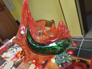 Vaso Murano Rosso e Verde