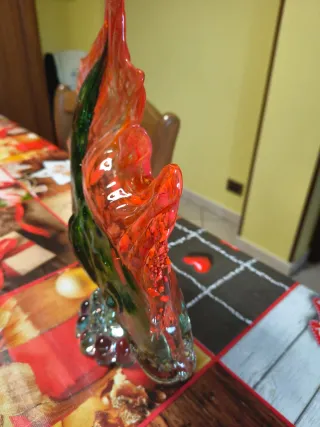Vaso Murano Rosso e Verde