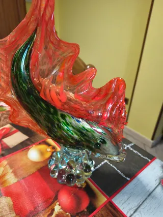 Vaso Murano Rosso e Verde