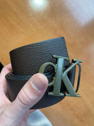 Cinturón Calvin Klein Jeans Hebilla CK Marrón