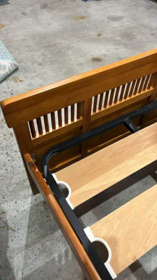 Cama de madera marrón 105x190 (leer descripción)