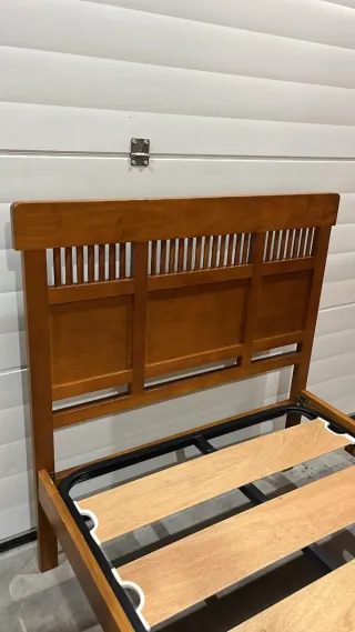 Cama de madera marrón 105x190 (leer descripción)