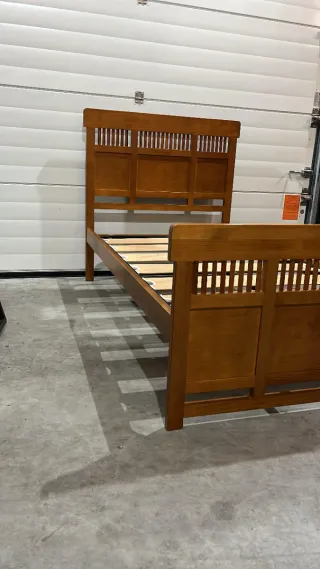 Cama de madera marrón 105x190 (leer descripción)