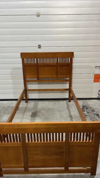 Cama de madera marrón 105x190 (leer descripción)