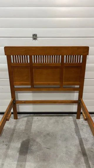 Cama de madera marrón 105x190 (leer descripción)