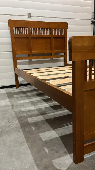 Cama de madera marrón 105x190 (leer descripción)
