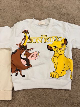 2 Sudaderas El Rey León Disney Talla 2 años