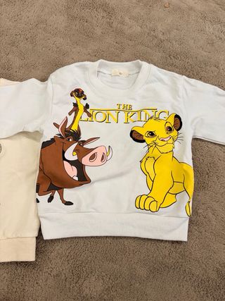 2 Sudaderas El Rey León Disney Talla 2 años