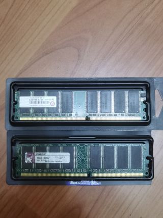2x Módulos RAM DDR 400MHz Kingston/Transcend