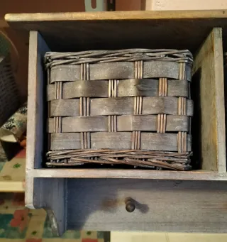 Appendiabiti con 3 cesti in vimini