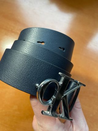 Cinturón Calvin Klein CK Hebilla Plateada