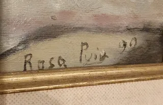 Cuadro Paisaje Pirenaico Marco Dorado