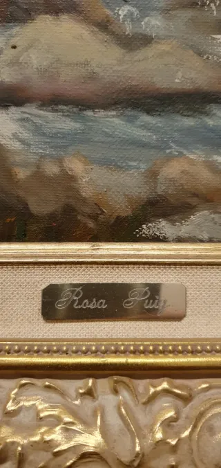 Cuadro Paisaje Pirenaico Marco Dorado