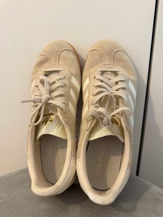 Adidas Gazelle Beige/Blanco Gamuza