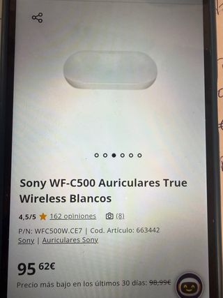 Auriculares Sony WF-C500 Blancos