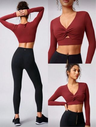 Top deportivo manga larga talla S