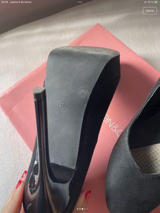 Zapatos de tacón negros con plataforma