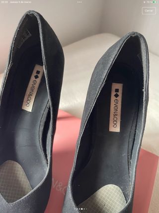 Zapatos de tacón negros con plataforma