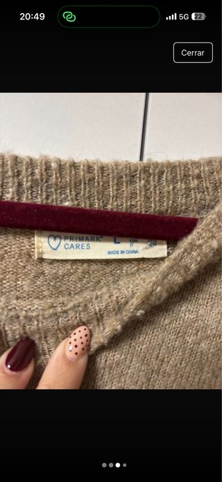 Jersey oversize camel