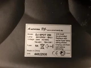 4 cabezas móviles American Dj Spot 250