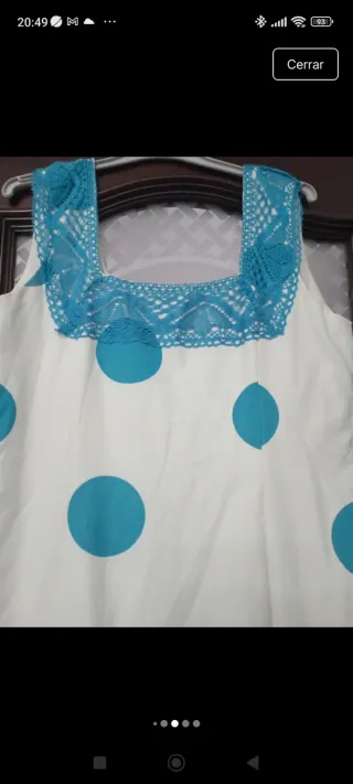 Traje Flamenca Mujer Lunares Azul y Blanco