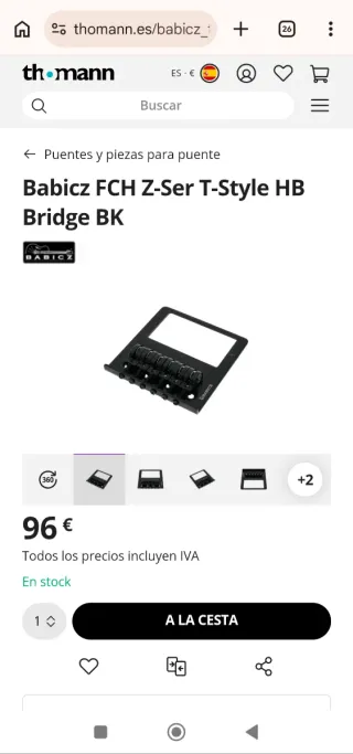 Puente Babicz Telecaster Negro