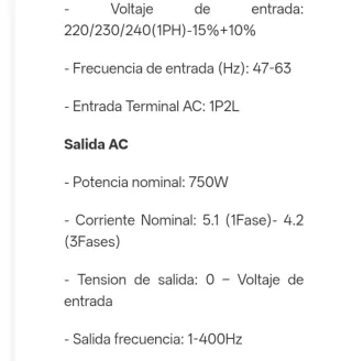 Variador Frecuencia INVT BPD0K7TNAC