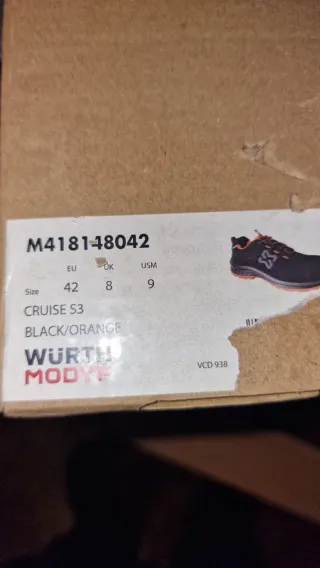 Zapatos Seguridad Wurth Modyf Talla 42 Nuevos
