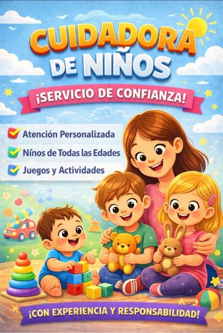 Servicio de cuidado de niños de entre 3 a 12 años