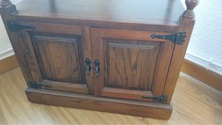 Mueble TV rústico madera maciza