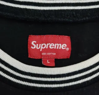 Camiseta Supreme Manga Larga Talla L Negra