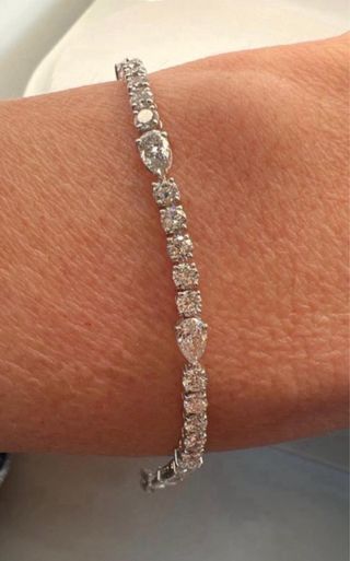 Pulsera Tenis Oro 14k 4.96 Ct Diamantes IGI