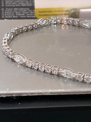 Pulsera Tenis Oro 14k 4.96 Ct Diamantes IGI