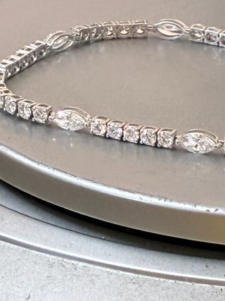 Pulsera Tenis Oro 14k 4.96 Ct Diamantes IGI