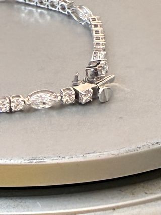 Pulsera Tenis Oro 14k 4.96 Ct Diamantes IGI